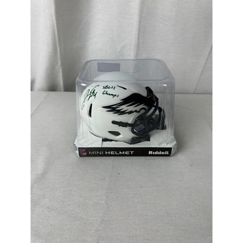 Jake Elliott signed SBLII Champs autographed Philadelphia Eagles Mini Helmet PSA - Picture 4 of 4